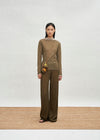 SWAYING 25 Spring/Summer Silk Wool Thin Straight Pants SW-SW25SS3B15C3-LV Green